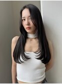 ロングレイヤーカット/黒髪ロング/髪質改善NS-122
