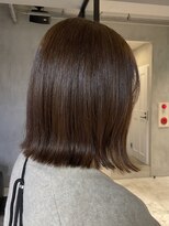 エリマ 調布(elima) 調布切りっぱなしボブ外ハネショコラブラウンカラー20代