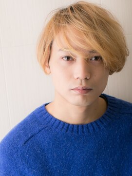 10代20代斜めバングハイトーンカラーマッシュ韓国ヘアh与野