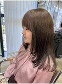 オリーブグレージュで艶と透明感で柔らかいヘア♪20代30代40代