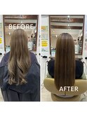 ハイダメージでも諦めない！髪質改善ストレート　フィルムエステ