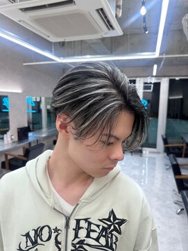メンズサロン キング 高槻店(Men’s salon K!ng) 韓国マッシュセンターパートツーブロックメンズハイライトウルフ