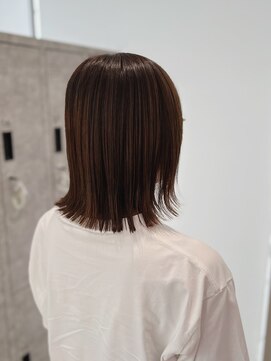 アッシュ 宮前平店(Ash) 【切りっぱなしボブ×縮毛矯正】