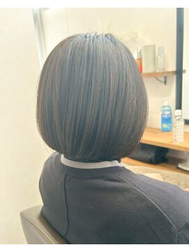 ロッカヘアエジェ(ROCCA hair eje.) 似合わせカット丸みボブ×ダークグレージュ