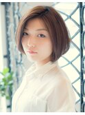 【ARISE都立大学】ヌーディーカラーで大人可愛いナチュラルボブ