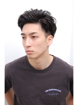 メリケンバーバーショップ コウベ(MERICAN BARBERSHOP KOBE) ビジネスサイドパートショートツーブロックテクノ#m3281