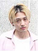 イメチェンハイトーンムラ染めセンターパート