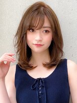 アグノス 青山(Agnos) ★ワンカールレイヤー美髪エアリーロングピンクブラウン