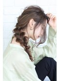 イメチェン三つ編みサイドアップ