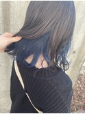 インナーカラー☆ネイビーブルー