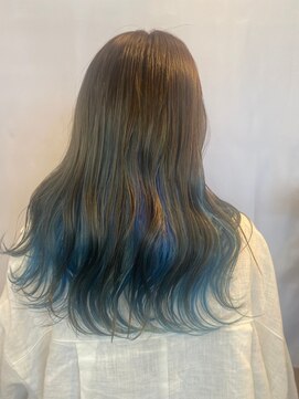 ヘアスペース エーアイアール(Hair Space A.I.R) インナーカラー青