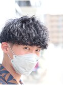 メンズマッシュ波巻きパーマ