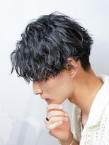 メンズ波巻きスパイラルパーマプードルパーママッシュ韓国ヘア