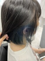 アオアクア バイ グルグル 小岩店(ao akua by GULGUL) .ブルー×ブラック インナーカラー.