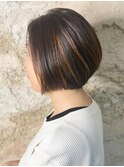 【Flor_上大岡】*大人ボブ+ハイライト×ラテブラウン*