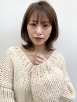 ハローバイシー 仙台(Hello by Sea)&nbsp;韓国風レイヤーボブ/前髪カット/ピンクブラウン[仙台]