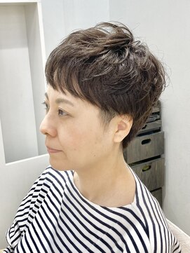 キャンバス 川崎(canvas.) 刈り上げベリーショート/アッシュ／髪質改善／川崎／美髪