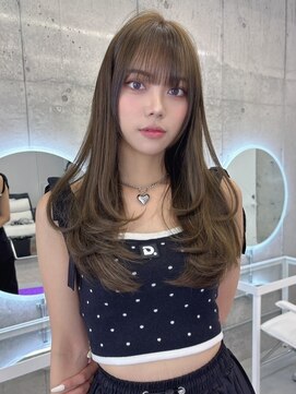 アイシー 表参道(ICY) 【憧れ韓国ヘア】ワンカール◎レイヤーカット&オリーブカラー