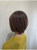 ピンクブラウン 大人ショート