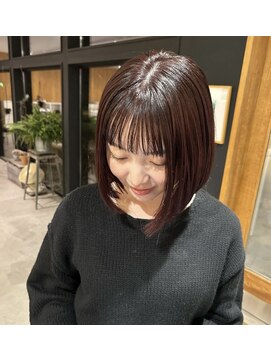 サザ 坐 ヘアークラブ 切りっぱなしボブ