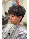 ベリショスパイキーショートべリーショートアップバングメンズ