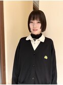 いつものボブにからチェンジ。顔まわりデザインボブ