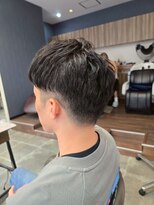 バセット バイ アルター 鎌取店(basset by aL-ter)&nbsp;メンズカット/スパイキーショート/ブルーブラック