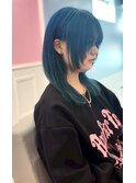ハイトーン/ブリーチ/ブルーカラー/個性的/レイヤーカット