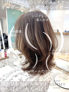ロミー 本厚木(ROMMY.) 20代30代40代50代☆ミディアムレイヤーカットくびれヘア