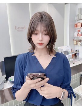 ロンドリゼル 札幌(Lond RiseL) オリーブグレー/前髪/ボブ/マロンベージュ/レイヤーカット/小顔