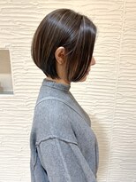 モリオ フロム ロンドン サッポロファクトリー店(morio FROM LONDON) 【morio】札幌ショート 白髪ぼかしハイライト×ショートボブ