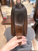 ヘアリゾート粋 ティガ 池袋店(tiga)&nbsp;艶髪ブラウン/髪質改善/切りっぱなしミディアム