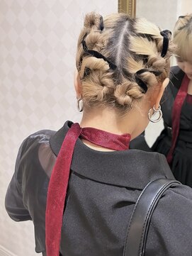 ヘアセット/お呼ばれヘア/ヘアアレンジ/個性派アレンジ