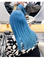 プネル(punel)&nbsp;水色カラー　ケアブリーチ　原宿