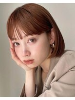 パザパ 成沢店(pa.za.pa.)&nbsp;ナチュラルストレートボブ/カッパーブラウン/20代30代40代