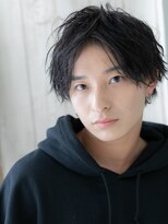 トニーアンドガイメン ホテル京阪仙台店(TONI&GUY MEN)&nbsp;黒髪スパイラルパーマ伸ばしかけ王道フェザーマッシュk仙台