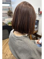 ヘア デザイン ルーエ(Hair design Ruhe)&nbsp;白髪ぼかし＋前下がりボブ