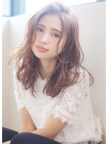 透明感ラベンダーアッシュ《フェザーロングセミウェット》