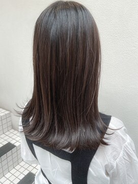 フロート 小阪店(float) アッシュグレー_マロンベージュ Aラインボブ かきあげ