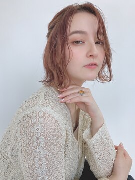 ルービック 梅田茶屋町(Rubik) シースルーカラーハーフアップアレンジ