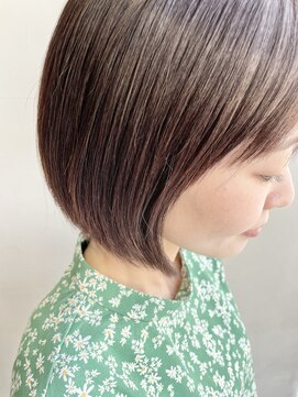 ヘアー アイス 御器所本店(HAIR ICI) 30代40代ストレート酸性ストレートツヤサラまとまり大人ボブ