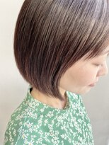 ヘアー アイス 御器所本店(HAIR ICI) 30代40代ストレート酸性ストレートツヤサラまとまり大人ボブ
