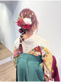 編みおろしポニーテール