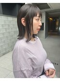 ぱつっとロブ×スモーキーグレーカラー【肥後橋駅】