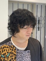 波巻きスパイラルパーママッシュウルフヘア韓国風