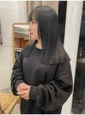 medium hair / blue black