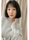 □前髪パーマアッシュブラック黒髪ボブ303-2戸田公園20代30代