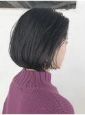 ミニボブ×ダークグレージュ