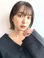 ノラギンザユー(NORA GINZA/U)&nbsp;丸みショートマッシュコンパクト黒髪ベージュショート前髪あり