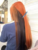 エルバイラビス 大宮(elu by lovis)&nbsp;《Ami》インナーカラー/ブラウン×オレンジ/韓国/大宮